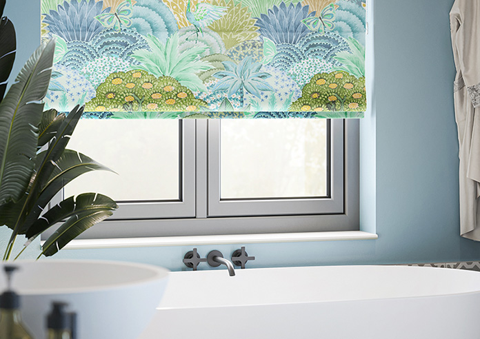 Kolkata Velvet, Spring Mist - Roman Blind - Image 5